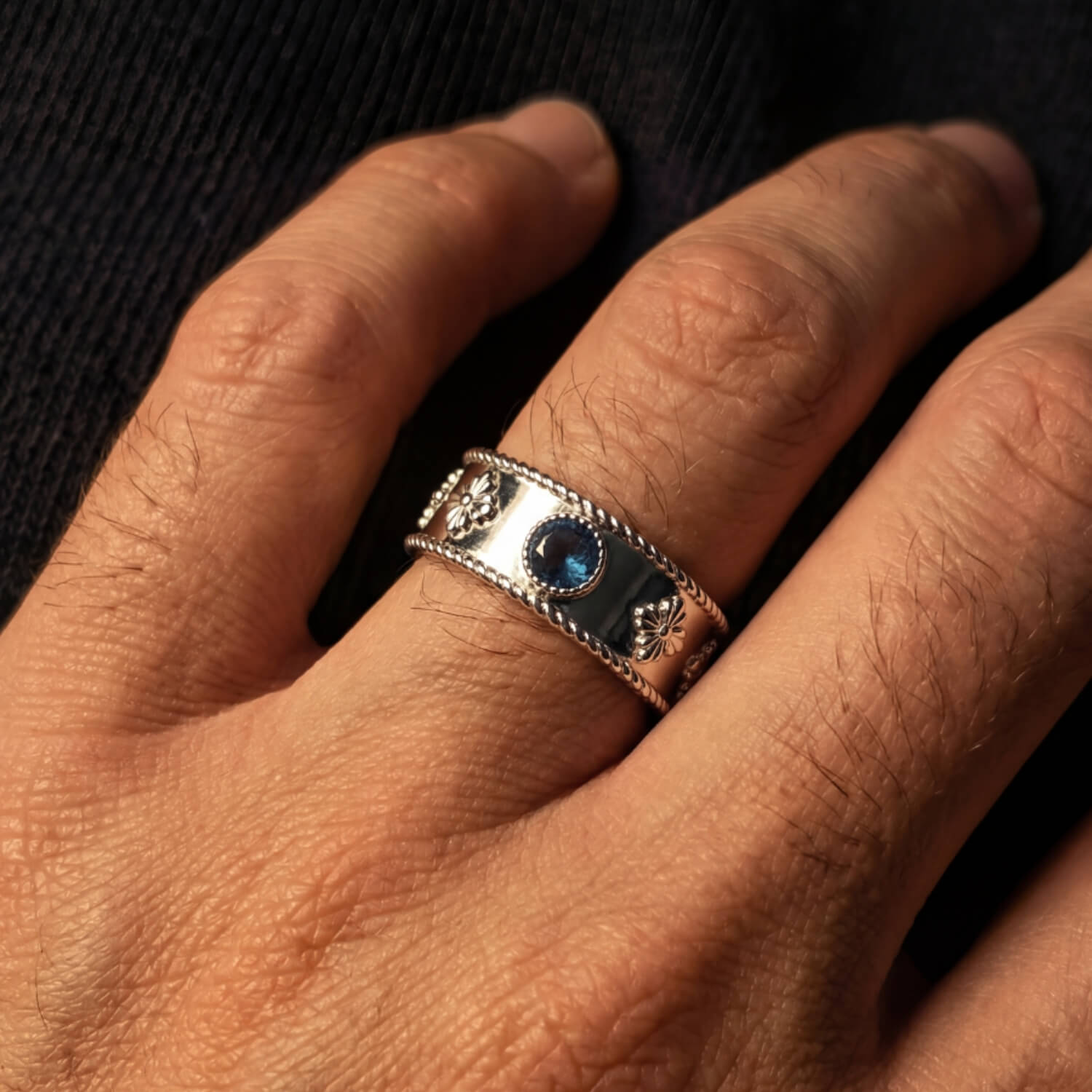 Howl's Moving Castle London Blue Topaz Ring (Male) – Azura New York