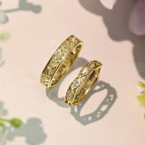 Floral Tapestry Eternity Band (Female) - 10K/14K Solid Yellow Gold