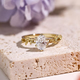 14K Yellow Gold - Everlasting Oval Cut Lab Diamond Ring© - Size 9.5