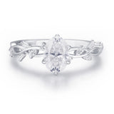 Platinum - Everlasting Oval Cut Lab Diamond Ring© - Size 7.5