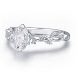 Platinum - Everlasting Oval Cut Lab Diamond Ring© - Size 7.5