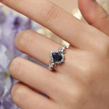 Galactic Pear Cut Blue Sandstone Ring