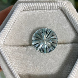 3.57 CT Round Aquamarine: Starbrite Cut by John Dyer