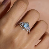 Crowned Heartstone Blue Topaz Ring