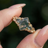 Gardenia Moss Agate Ring