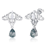 Cirrus Crest Moss Agate Earrings