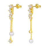 Abyssal Pearl Earrings (Yellow Gold)