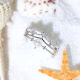 Astral Glow Pearl Ring Set