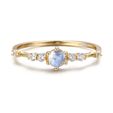 The Center of the Universe Moonstone Ring (Yellow Gold)