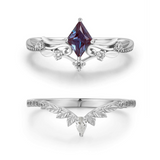 Woodland and Victorian Lace Alexandrite© Ring Set