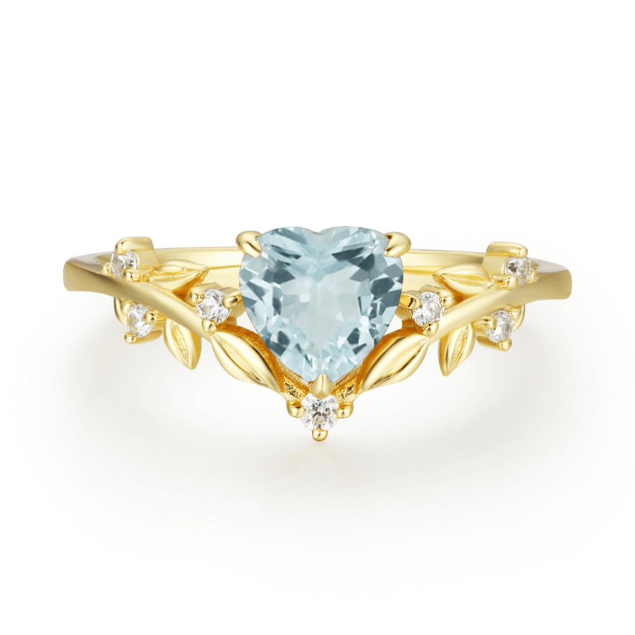 Heart’s Desire Aquamarine Ring (Yellow Gold)©