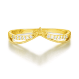 Abloom B Stacking Ring (Yellow Gold)