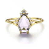 10K Yellow Gold - Nirvana Amethyst Ring - Size 7