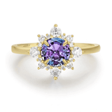 Desert Blossom Alexandrite Ring (10K Solid Yellow Gold)