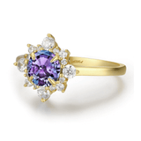 Desert Blossom Alexandrite Ring (10K Solid Yellow Gold)