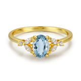 Stellar Aquamarine Ring (Yellow Gold)