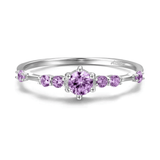 10K White Gold - The Center of the Universe Amethyst Ring - Size 9