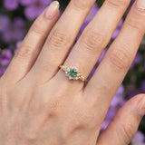 Blossoms at Sunrise Green Sapphire Ring