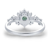 Blossoms at Sunrise Green Sapphire Ring