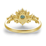 Blossoms at Sunrise Green Sapphire Ring