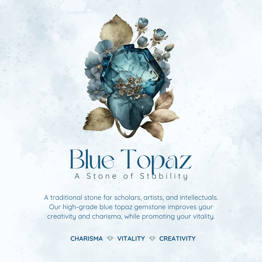 Astral Blue Topaz Band (White Gold)