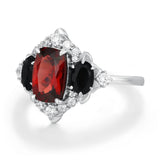 Queen of the Shadows Mozambique Red Garnet Ring