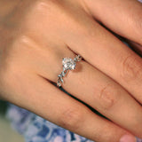Platinum - Everlasting Oval Cut Lab Diamond Ring© - Size 7.5