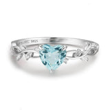 Everlasting Heart Cut Sky Blue Topaz Ring©