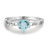 Everlasting Heart Cut Sky Blue Topaz Ring©