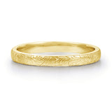 Everwood Carved Band (Female) - 10K/14K Solid Yellow Gold