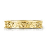 Floral Tapestry Eternity Band (Male) - 10K/14K Solid Yellow Gold