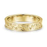 Floral Tapestry Eternity Band (Male) - 10K/14K Solid Yellow Gold