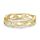 Floral Tapestry Eternity Band (Female) - 10K/14K Solid Yellow Gold