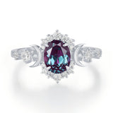 Galactic Oval Cut Alexandrite Ring