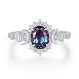 Galactic Oval Cut Alexandrite Ring