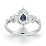 Galactic Pear Cut Blue Sandstone Ring