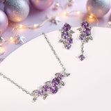 Violet Grapevine Amethyst Necklace and Earrings Set