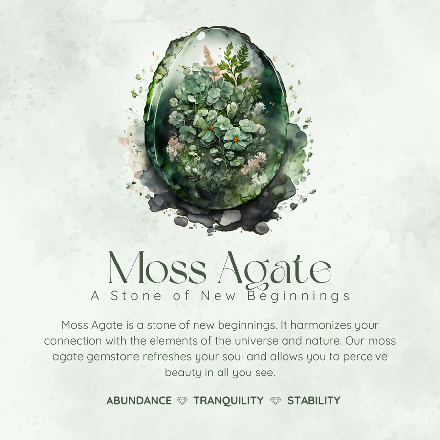 Verdant Moss Agate Studs