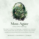 Elven Entwine Moss Agate Necklace (Yellow Gold)
