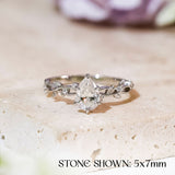 Everlasting Pear Cut Moissanite Ring©