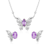Sylphae Fairie Amethyst Necklace and Earrings Set
