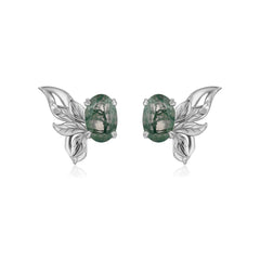 Sylphae Fairie Moss Agate Earrings