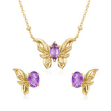 Sylphae Fairie Amethyst Necklace and Earrings Set