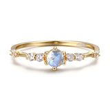 The Center of the Universe Moonstone Ring (Yellow Gold)
