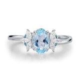 Twilight Star Sky Blue Topaz Ring