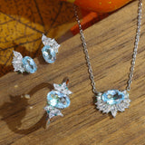 Twilight Star Sky Blue Topaz Necklace