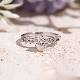 Platinum - Everlasting Oval Cut Lab Diamond Ring© - Size 7.5