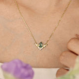 To Bloom Again Moss Agate Necklace