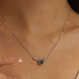 Midnight Veil London Blue Topaz Ring and Necklace Set