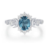 Galactic Oval Cut London Blue Topaz Ring